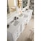 James Martin Vanities De Soto 118in Double Vanity Set, Bright White w/ 3 CM White Zeus Quartz Top 825-V118-BW-DU-WZ - alternate 2